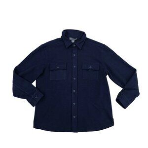 VTG BANANA REPUBLIC Button Down Jacket LARGE Men's Blue Military Pockets